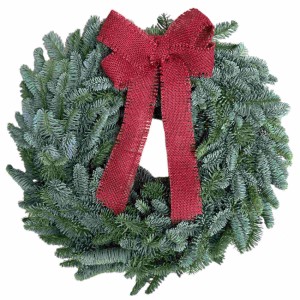 Dörrkrans ca 35 cm med röd rosett