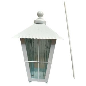 Gravlykta med kula. Vit