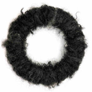 Ullkrans Svartgrå ca 38 cm