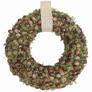 Krans av kastanjer och ekollon - ca 39 cm i diameter