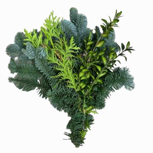 Bukett - Ädelris, buxbom och thuja