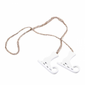 Skridskor på natursnöre, 2 st, Vita