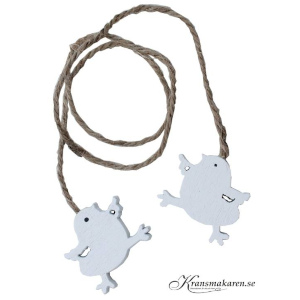 Kycklingar på natursnöre, vita. 