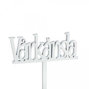 Vårkänsla, vit, 10 x 4 cm