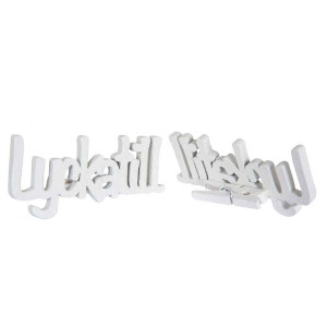 Lycka Till / Nypa, Vit 6,5 x 3 cm