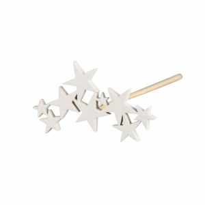 Stjärnor / stick, vit, 6x4 cm