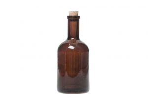Glasflaska med kork Brun 400 ml