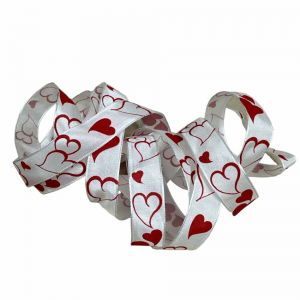 Band med hjärtan 25 mm ( 3 meter)