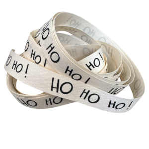 Dekorband med texten Ho Ho Ho! (2.5 meter)