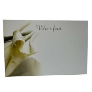 Blomsterkort Vila i frid 50st