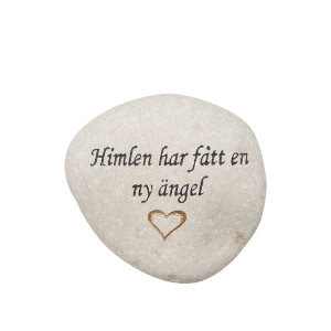 Minnessten med text - Himlen har fått en ny ängel