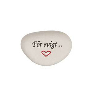 Sten med text – För evigt ….