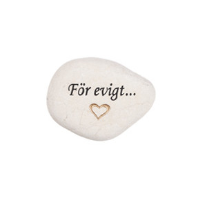 Sten med text – För evigt ….