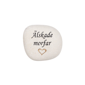 Sten med text – Älskade morfar