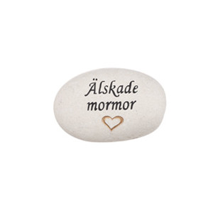 Sten med text – Älskade mormor