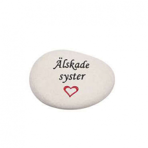 Sten med text – Älskade syster