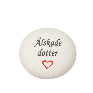 Minnessten med text - Älskade dotter
