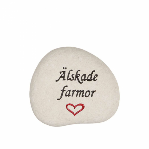 Sten med text – Älskade farmor