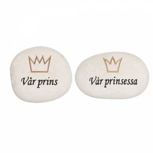 Stenar med olika texter att välja på