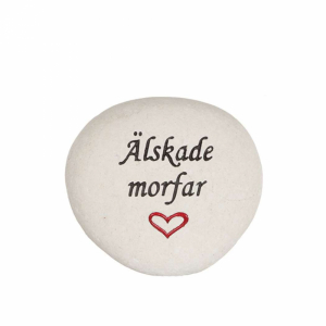 Sten med text – Älskade morfar
