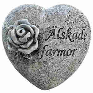 Hjärta med text – Älskade farmor