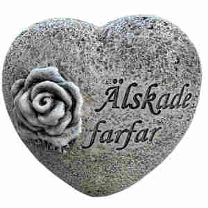 Hjärta med text – Älskade farfar