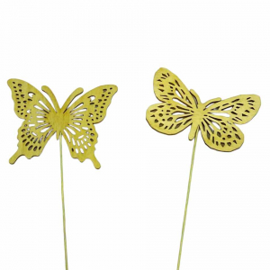 Fjärilar, Ljusgul. 2 st olika.