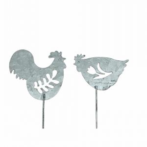 Tupp och höna i metall