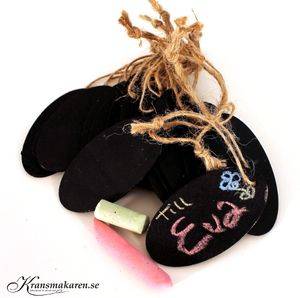 Etiketter / krittavlor, ovala. 20 st. 8x4 cm/st