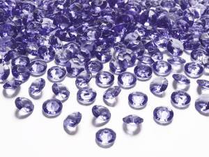 Violett diamantkonfetti, 12 mm/st, 100 st