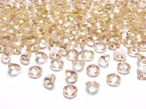 Diamantkonfetti i guld, 12 mm/st, 100 st