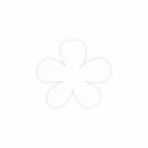 Blomformad etikett, Vit, 20 st.