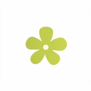 Blomformad etikett, Ljusgrön, 20 st.