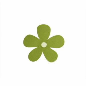 Blomformad etikett, Olivgrön, 20 st.