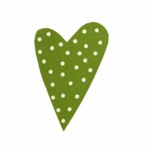 Hjärtformad etikett, Gröna, 20 st.