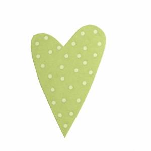 Hjärtformad etikett, limefärgad, 20 st.