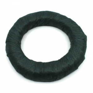 Halmstomme med grön kranspapp, 21 cm