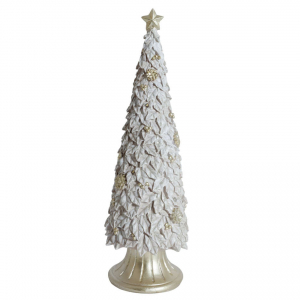 Julgran vit med belysning ca 29 cm