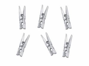 Nypor / klädnypor. Silverfärgade. 20 st