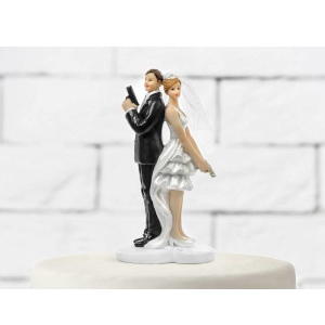 Tårtdekoration, Brudpar, Hemliga agenter, 14 cm