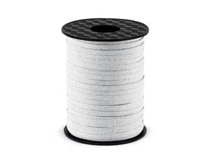 Presentsnöre, glittrigt silver, 225 meter