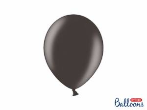 Ballonger, metallisk effekt, Svart, 27 cm. (10 st)