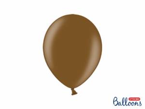 Ballonger, metallisk effekt, chokladbrun, 27 cm. (10 st)