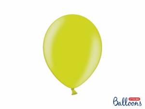 Ballonger, metallisk effekt, limegrön, 27 cm. (10 st)