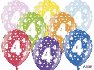 Ballonger, metallic, till 4-åring ca 30 cm, 6-pack