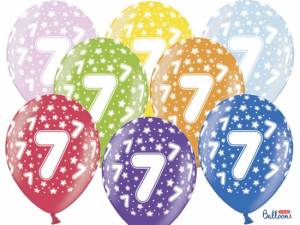 Ballonger, metallic, till 7-åring ca 30 cm, 6-pack