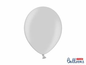 Ballonger , silvermetallic, 30 cm. (10 st)