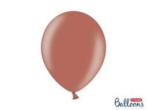 Ballonger, metallisk effekt, Orangebrun/Sienna, 30 cm. (10 st)