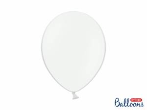Ballonger i pastellfärger, Vit, 30 cm. (10 st)