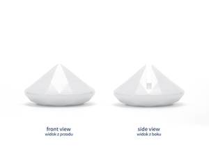 Diamantformad korthållare, Vit, 40 mm (1 pkt / 10 st.)